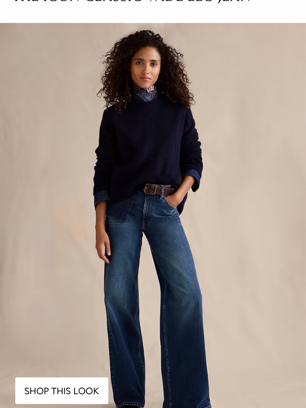 Banana Republic The Icon Classic Wide Leg Jeans